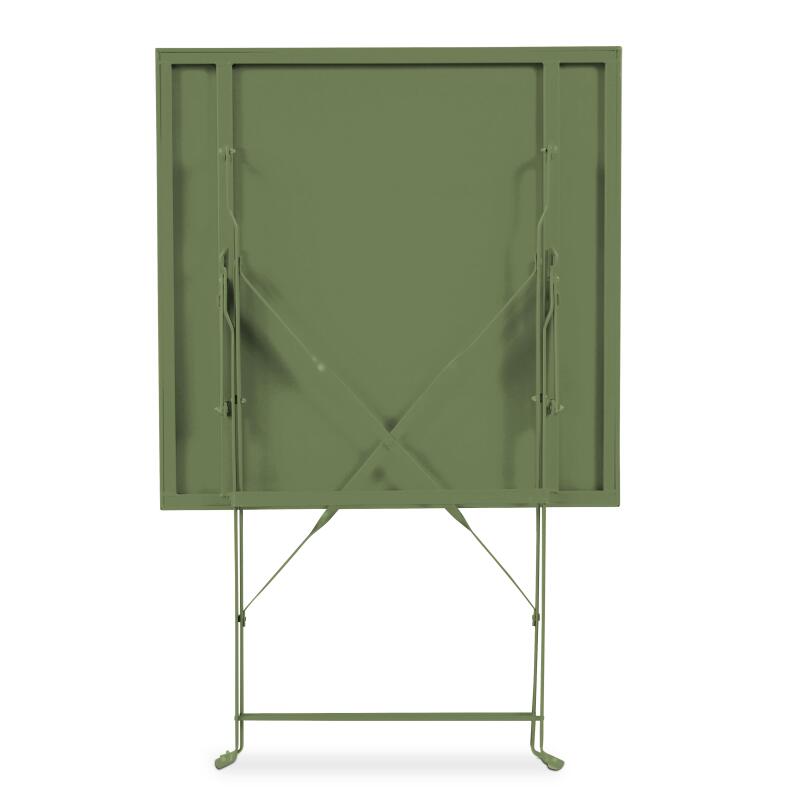 Tavolo da giardino quadrato in metallo 60 x 60 cm e 2 sedie pieghevoli