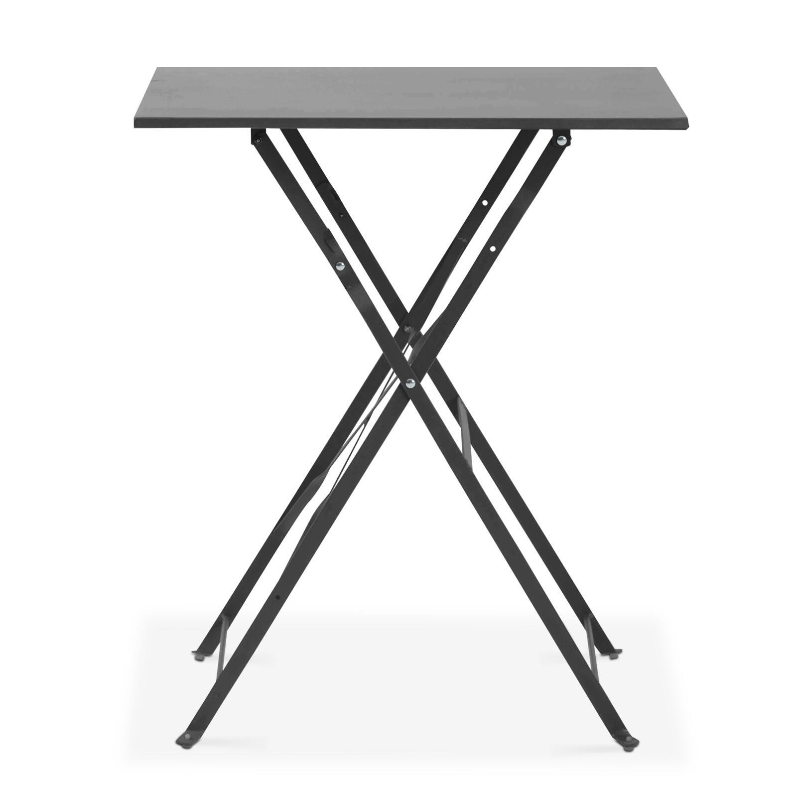Tavolo da giardino quadrato in metallo 60 x 60 cm e 2 sedie pieghevoli