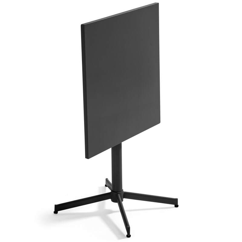 Tavolo da giardino quadrato da bistrot pieghevole 70 x 70 cm e 4 sedie con braccioli in metallo
