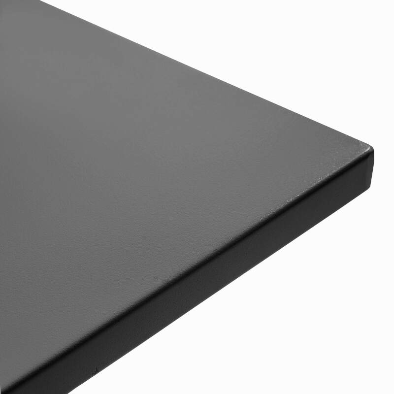 Tavolo da giardino quadrato da bistrot pieghevole 70 x 70 cm e 4 sedie con braccioli in metallo