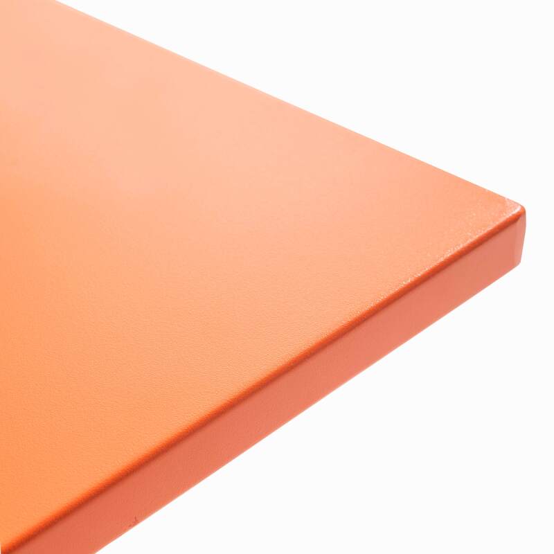 Tavolo da giardino quadrato da bistrot pieghevole 70 x 70 cm e 4 sedie con braccioli in metallo