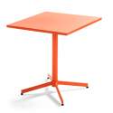 Tavolo da giardino quadrato da bistrot pieghevole 70 x 70 cm e 4 sedie con braccioli in metallo
