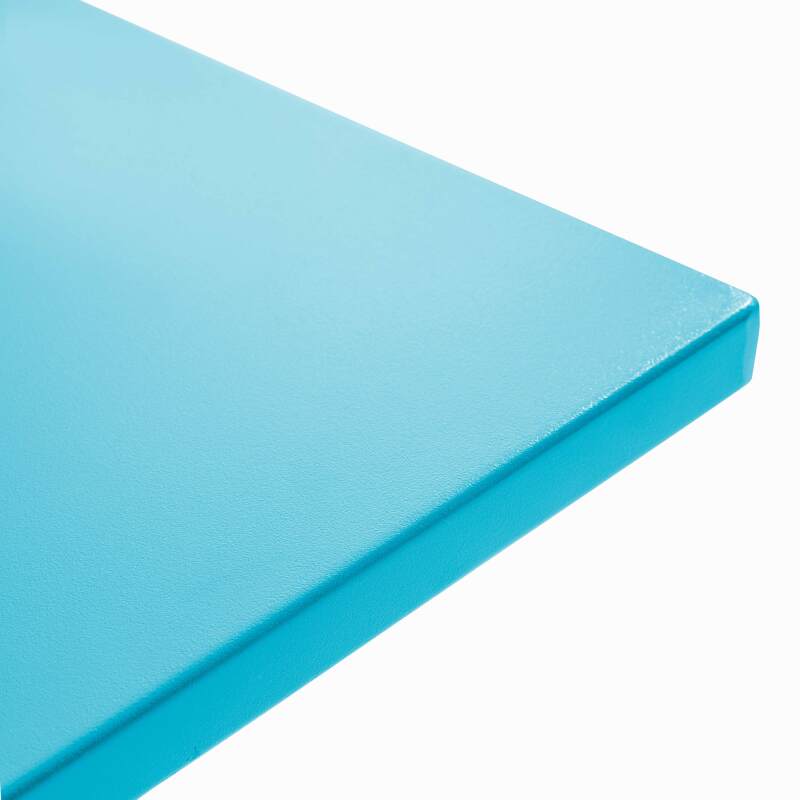 Tavolo da giardino quadrato da bistrot pieghevole 70 x 70 cm e 4 sedie con braccioli in metallo