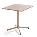 Tavolo da giardino quadrato da bistrot pieghevole 70 x 70 cm e 4 sedie con braccioli in metallo
