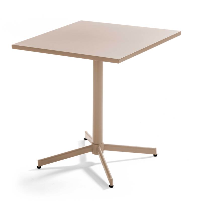 Tavolo da giardino quadrato da bistrot pieghevole 70 x 70 cm e 4 sedie con braccioli in metallo
