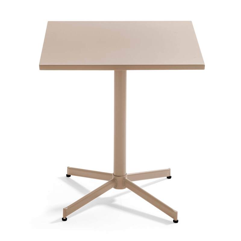 Tavolo da giardino quadrato da bistrot pieghevole 70 x 70 cm e 4 sedie con braccioli in metallo