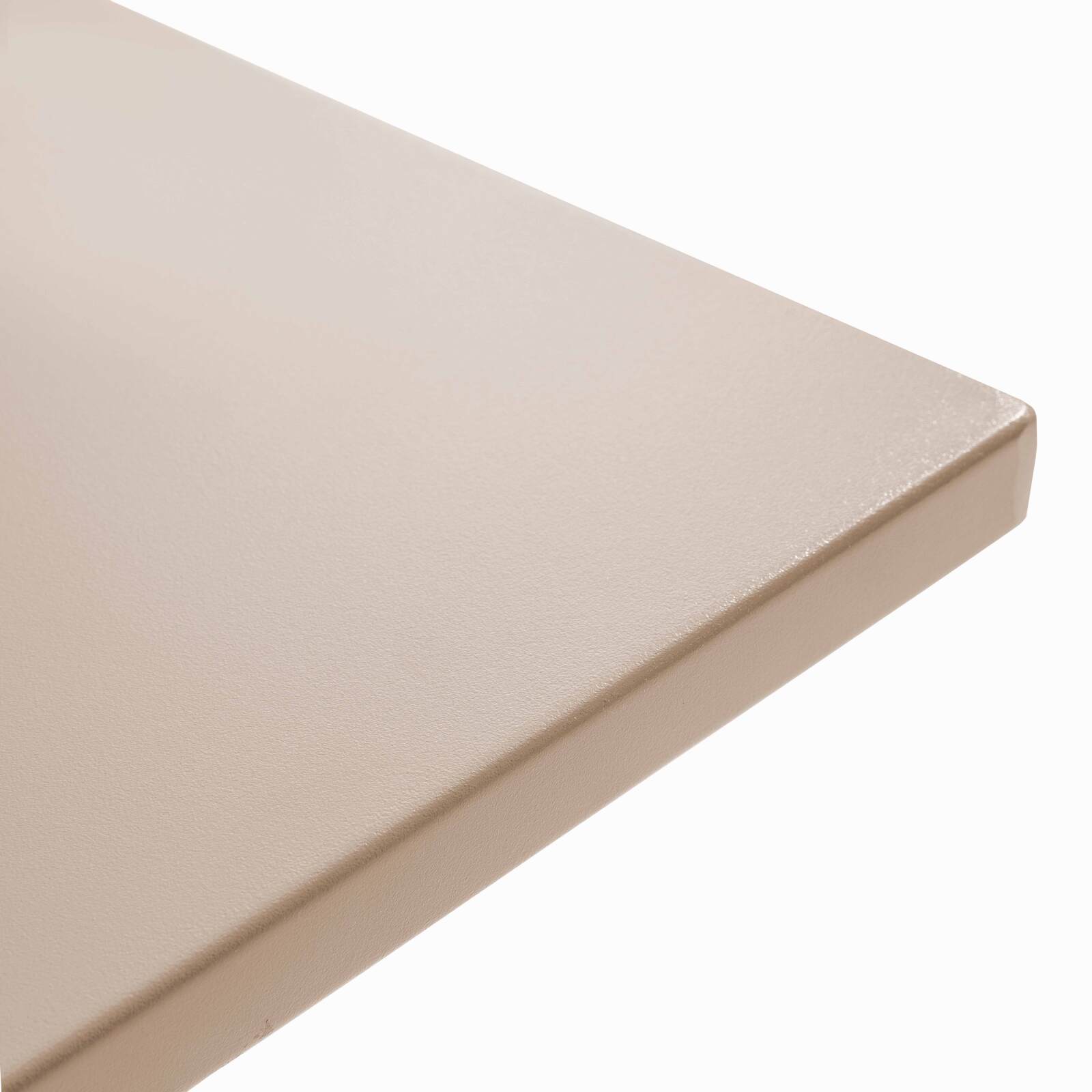 Tavolo da giardino quadrato da bistrot pieghevole 70 x 70 cm e 4 sedie con braccioli in metallo