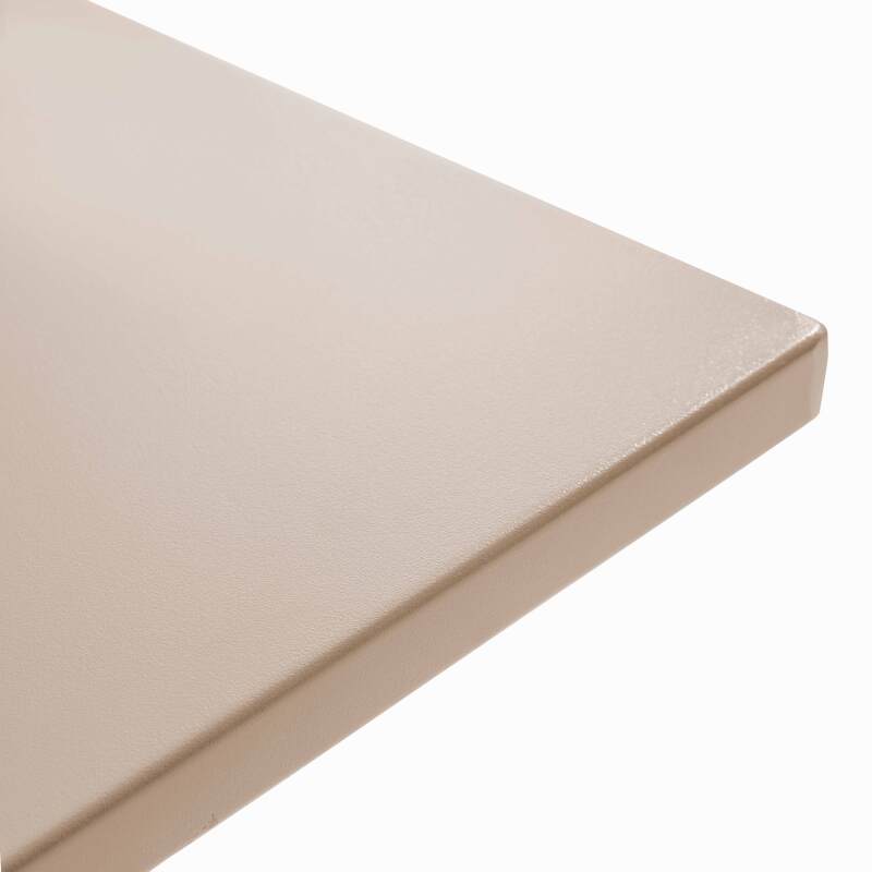 Tavolo da giardino quadrato da bistrot pieghevole 70 x 70 cm e 4 sedie con braccioli in metallo