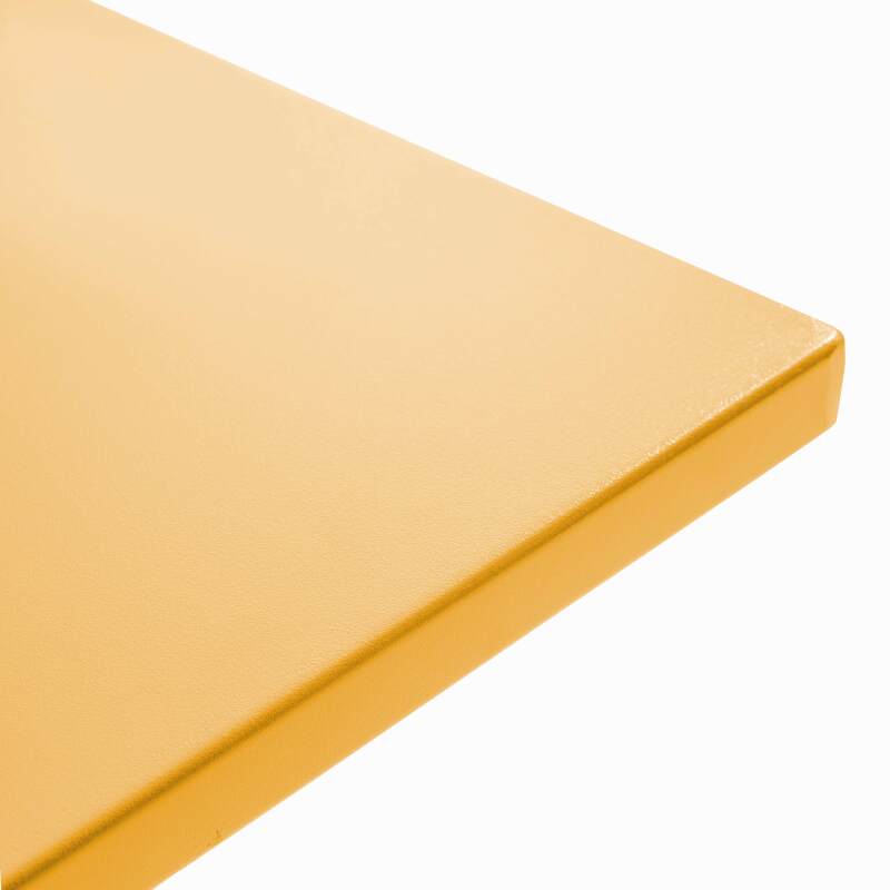 Tavolo da giardino quadrato da bistrot pieghevole 70 x 70 cm e 4 sedie con braccioli in metallo