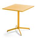 Tavolo da giardino quadrato da bistrot pieghevole 70 x 70 cm e 4 sedie con braccioli in metallo
