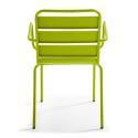 Tavolo da giardino quadrato da bistrot pieghevole 70 x 70 cm e 4 sedie con braccioli in metallo