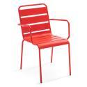Tavolo da giardino quadrato da bistrot pieghevole 70 x 70 cm e 4 sedie con braccioli in metallo