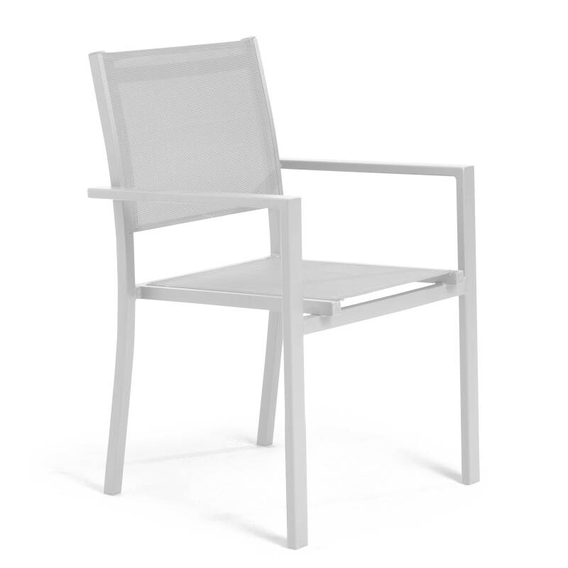 Sedia da giardino con braccioli in alluminio e Textilene