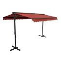 Tenda da sole doppia inclinazione (3 x 4 m) + 4 lastre di zavorra