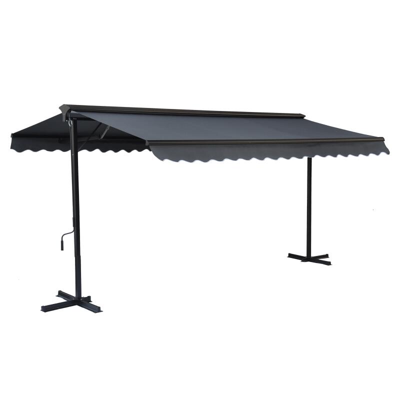 Tenda da sole doppia inclinazione (3 x 4 m) + 4 lastre di zavorra