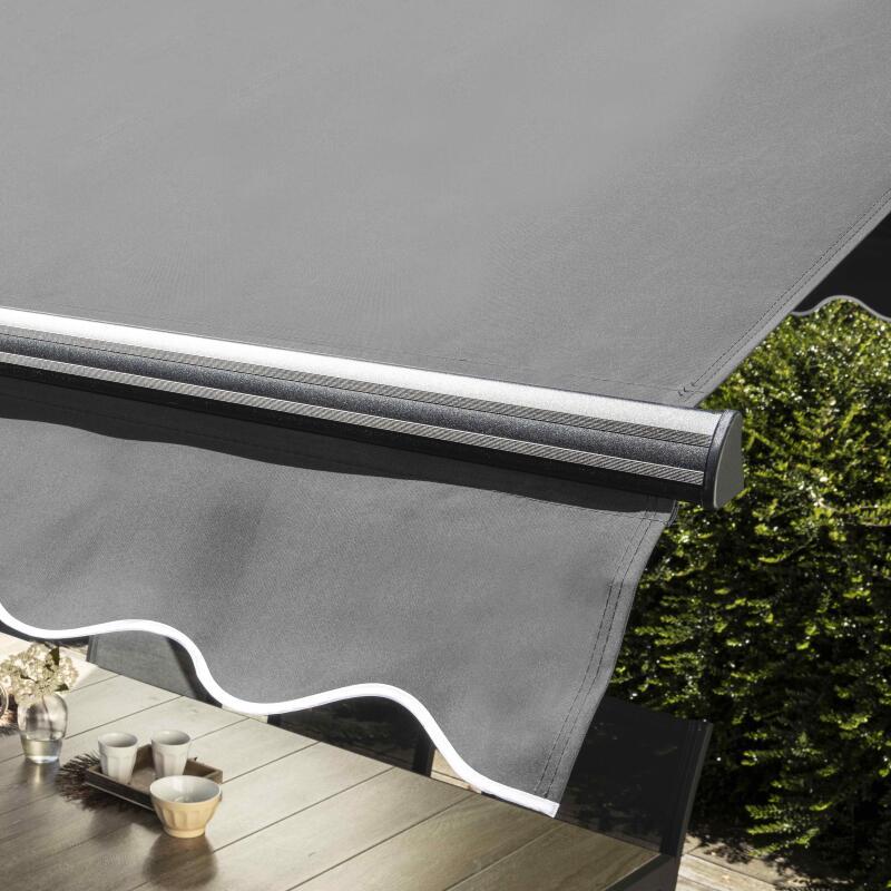 Tenda da sole doppia inclinazione (3 x 4 m) + 4 lastre di zavorra