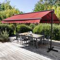 Tenda da sole doppia inclinazione (3 x 4 m) + 4 lastre di zavorra