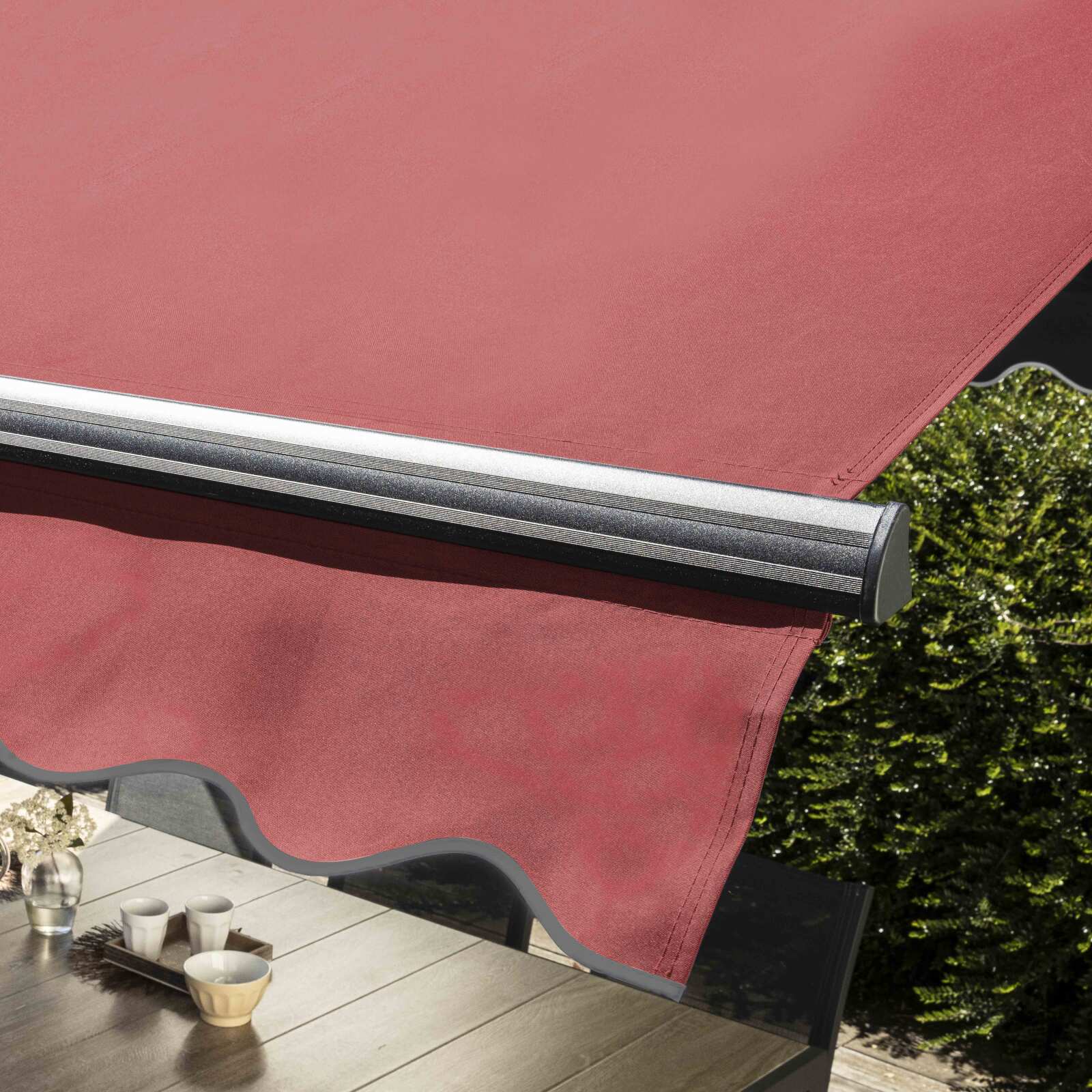 Tenda da sole doppia inclinazione (3 x 4 m) + 4 lastre di zavorra