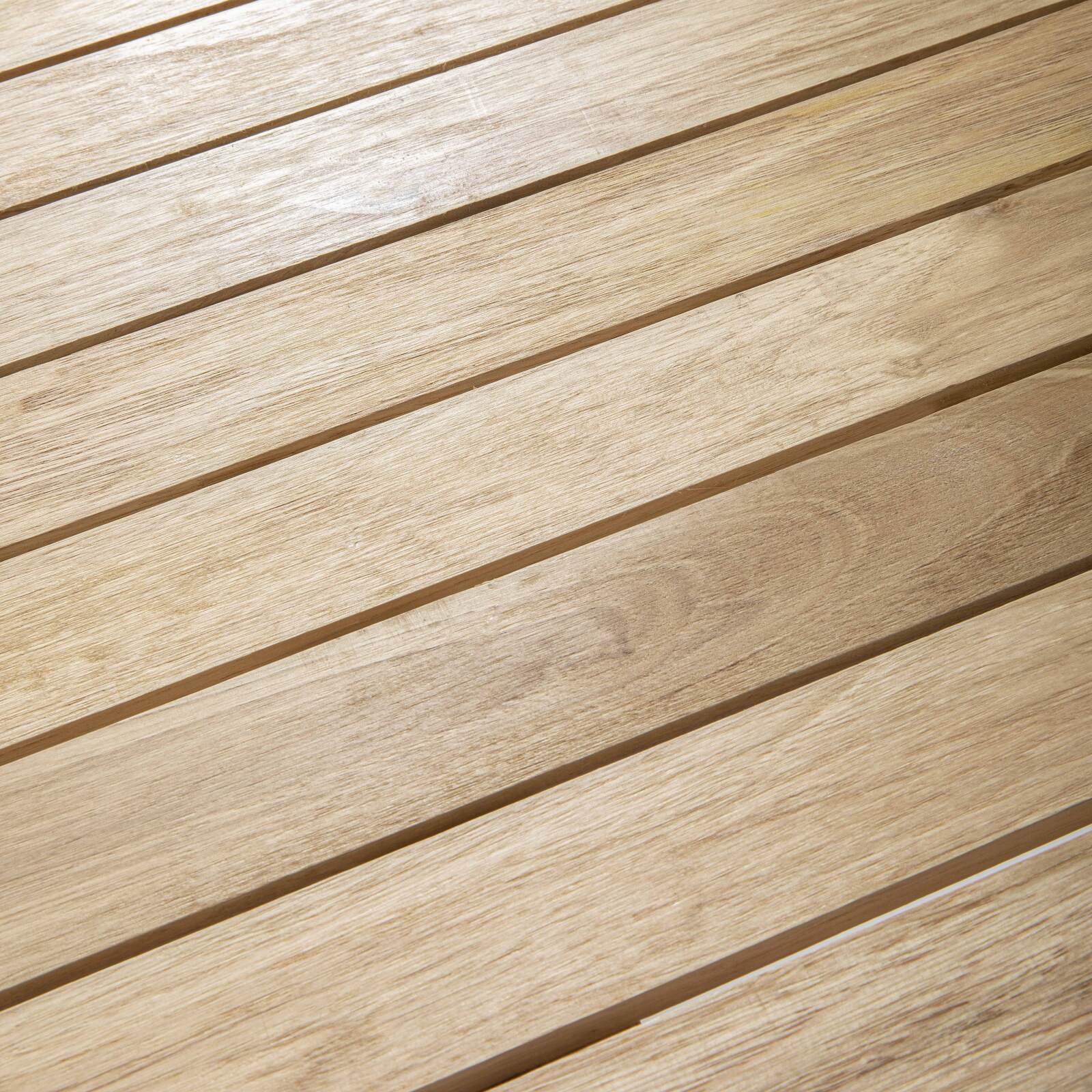 Tavolo da giardino quadrato in alluminio e legno (70 x 70 x 70 cm)