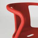 Set di 4 sedie da giardino con braccioli di design