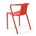 Set di 4 sedie da giardino con braccioli di design