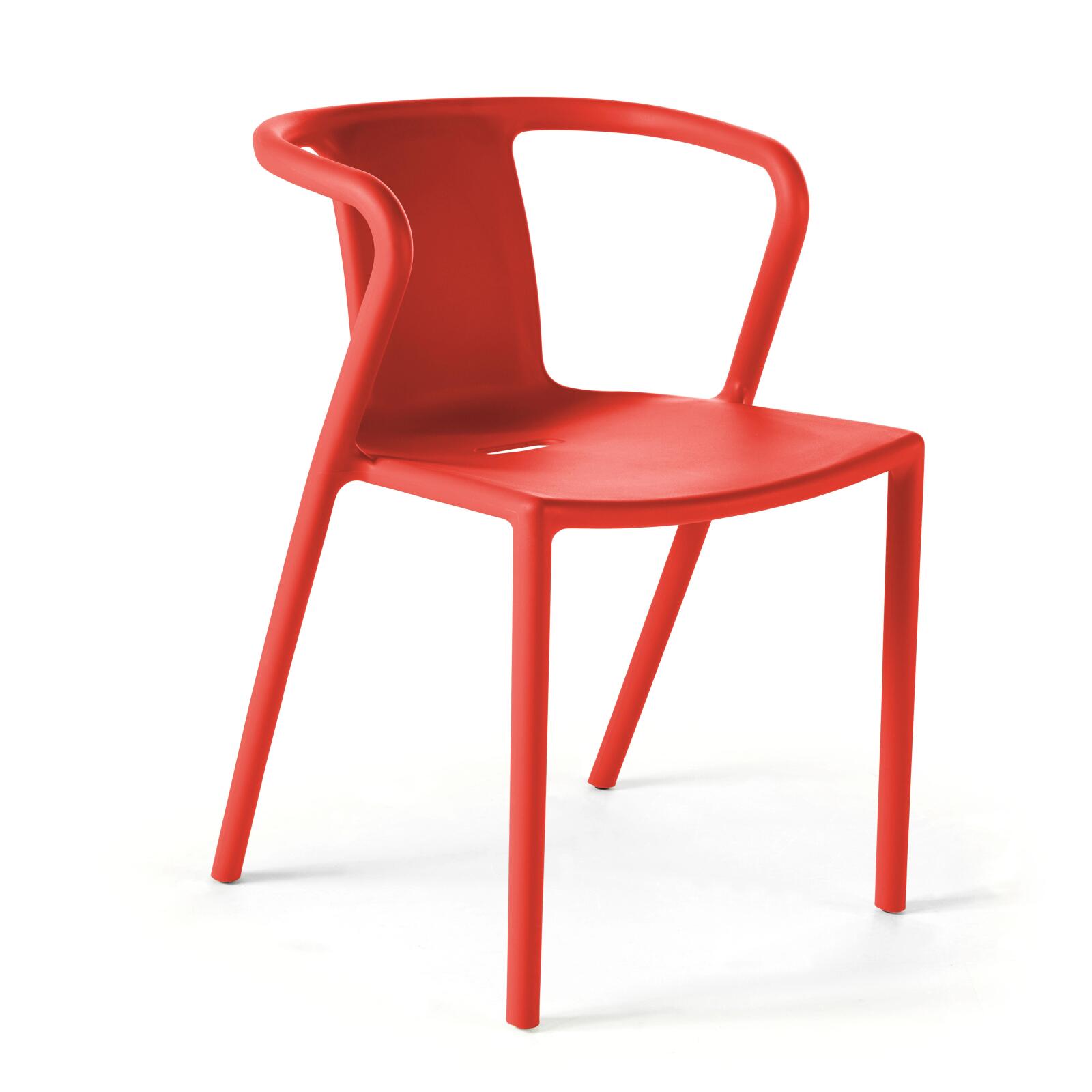 Set di 4 sedie da giardino con braccioli di design