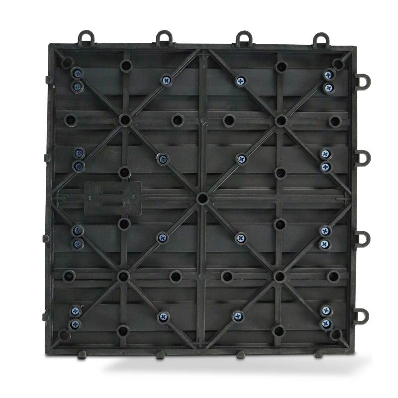 Set di pavimento ad incastro per esterno da ponte in legno composito clip-on