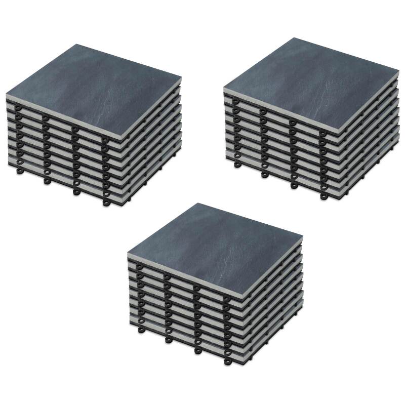 Set di pavimento ad incastro per esterno in pietra naturale
