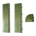 Angoli e bordi verdi per piastrelle clip-in