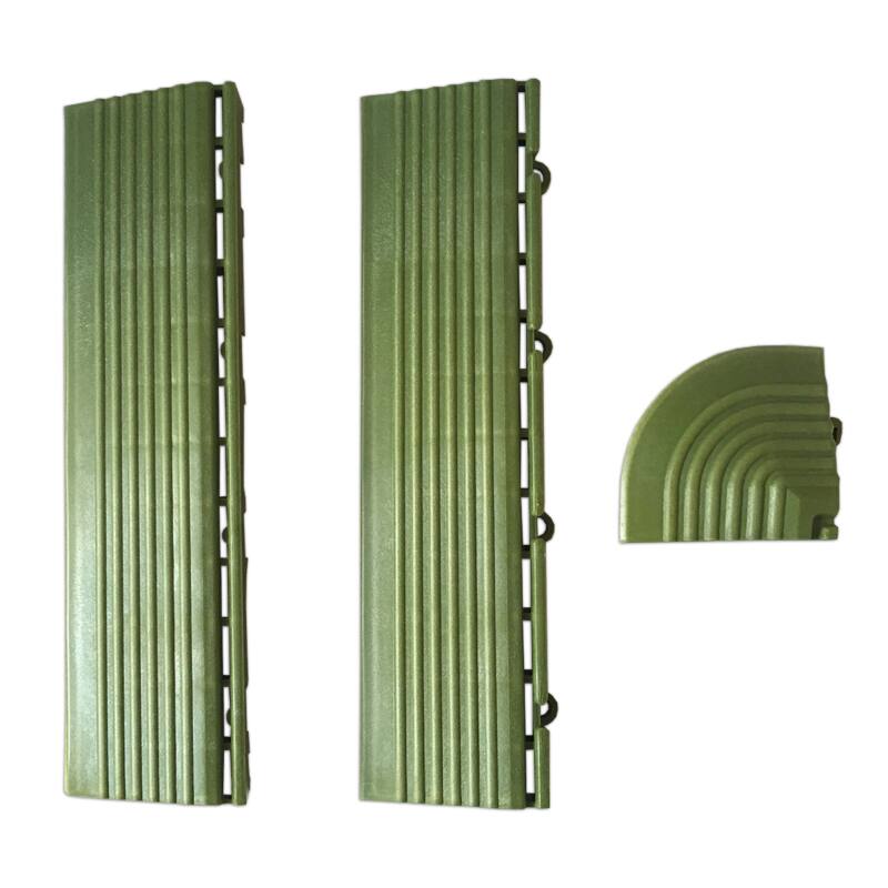 Angoli e bordi verdi per piastrelle clip-in