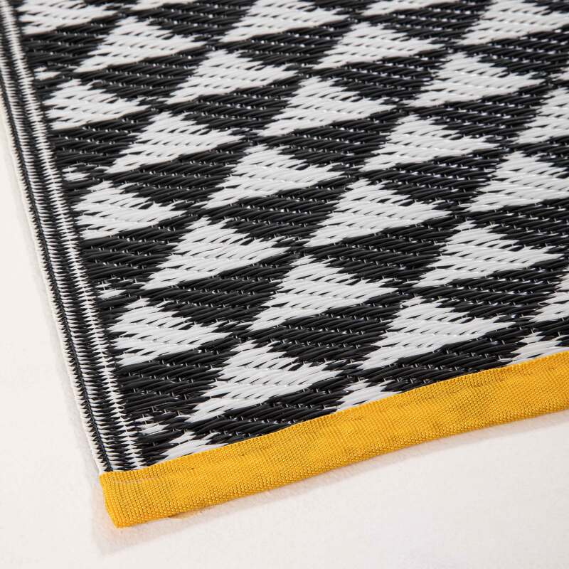 Tappeto da esterni rettangolare bifacciale in polipropilene a fantasia