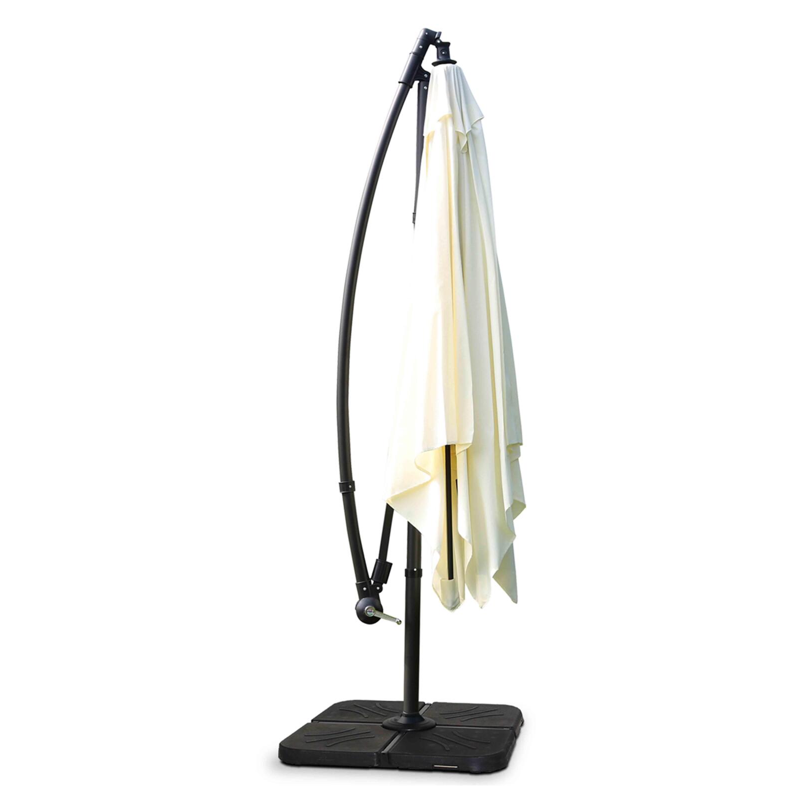 Ombrellone a braccio quadrato decentrato inclinabile (3 x 3 m)