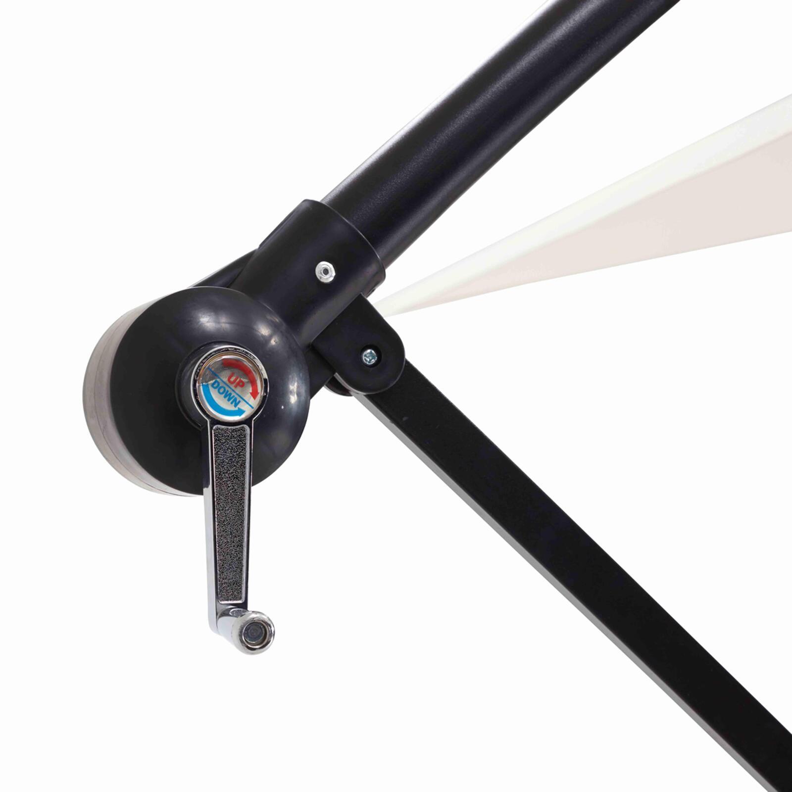 Ombrellone a braccio quadrato decentrato inclinabile (3 x 3 m)