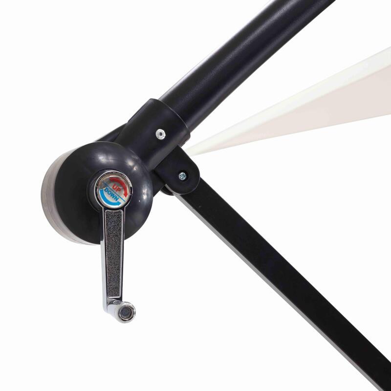 Ombrellone a braccio quadrato decentrato inclinabile (3 x 3 m) (5/7)