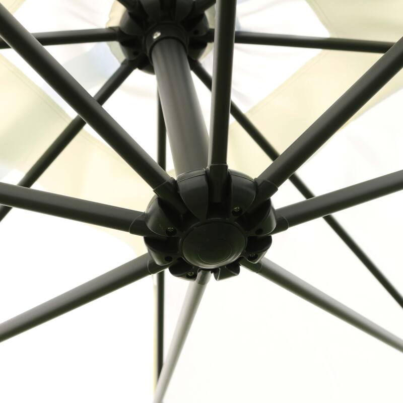 Ombrellone a braccio quadrato decentrato inclinabile (3 x 3 m) (2/7)