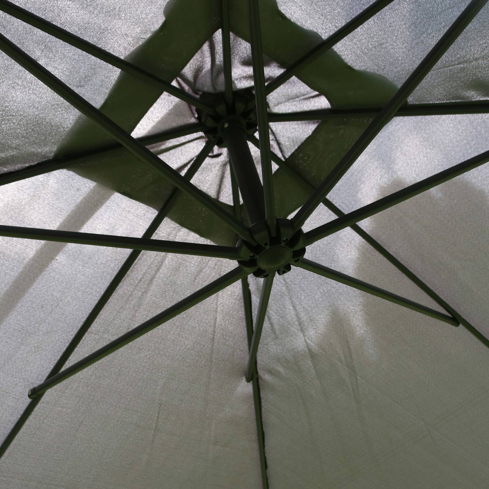 Ombrellone a braccio quadrato decentrato inclinabile (3 x 3 m)