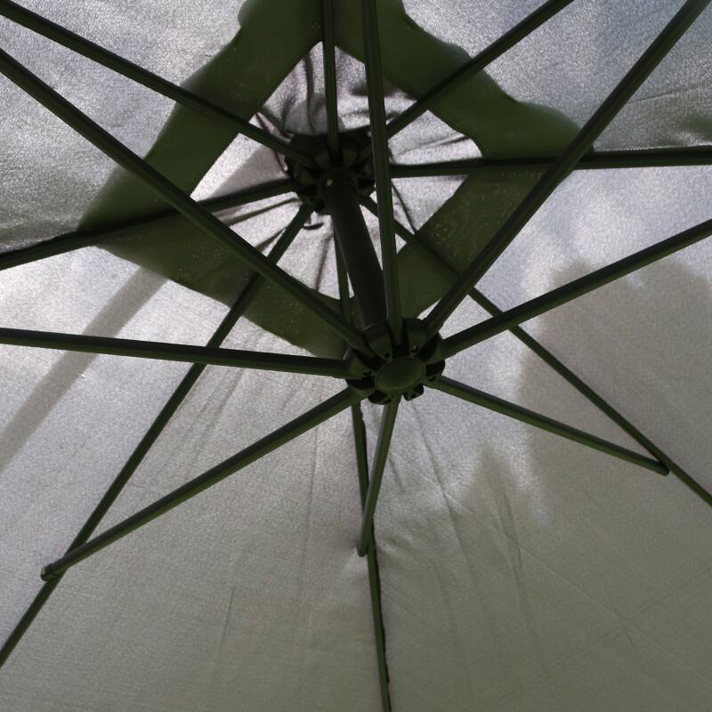 Ombrellone a braccio quadrato decentrato inclinabile (3 x 3 m) (2/7)