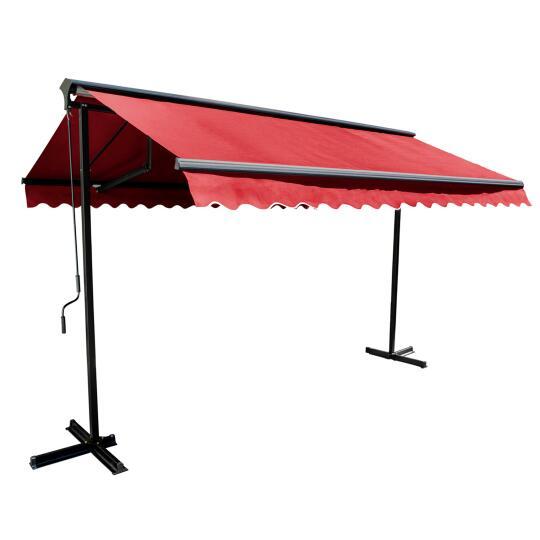 Tenda da sole doppia inclinazione con cassonetto 3 x 3 m con telecomando incluso | Oviala