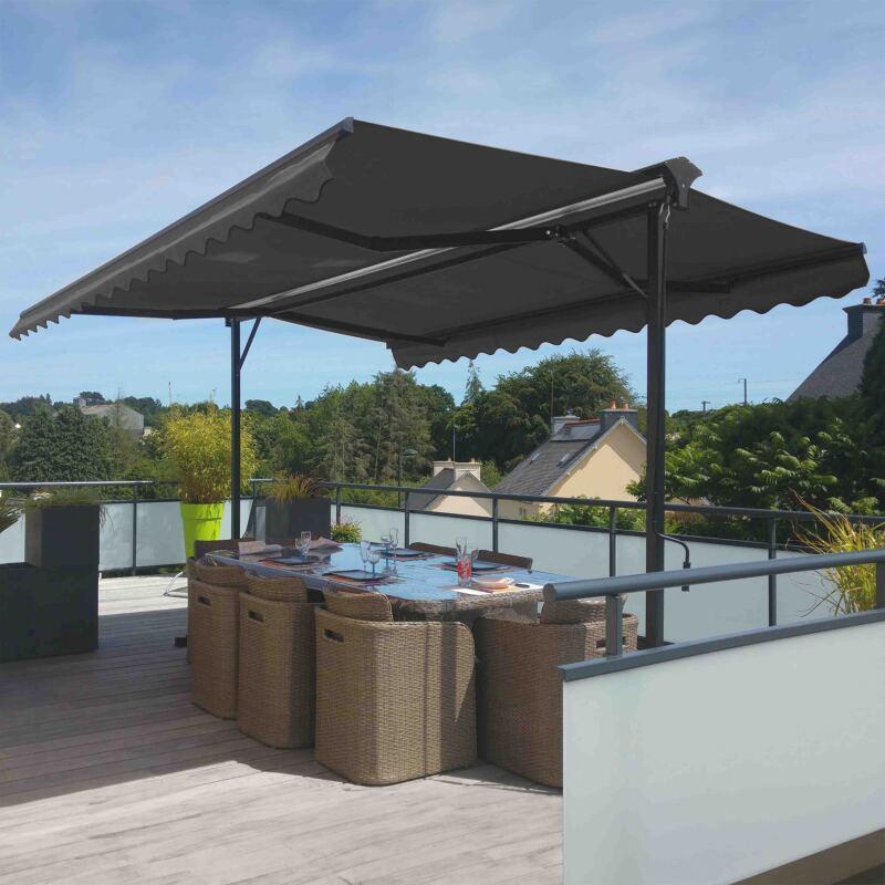 Tenda da sole doppia inclinazione con cassonetto 3 x 3 m