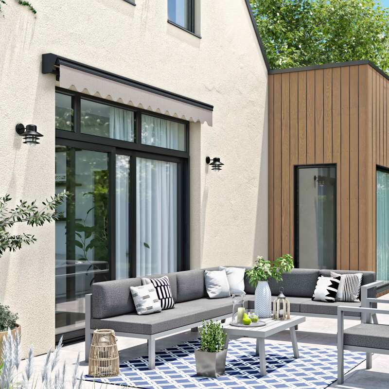 Tenda da sole a bracci con cassonetto semi-integrale 3 x 2,50 m