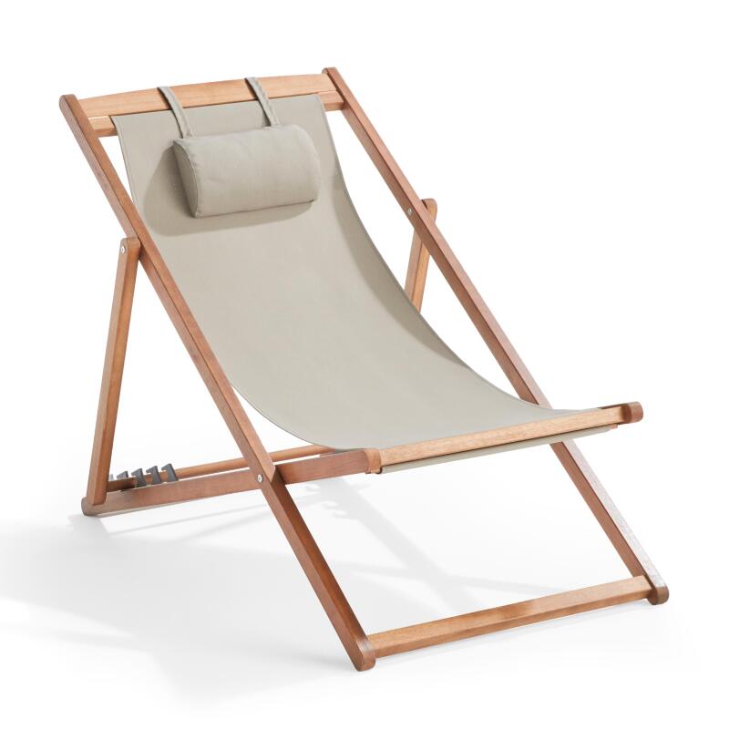 Set di 2 sedie sdraio reclinabili in eucalipto FSC® (2/7)