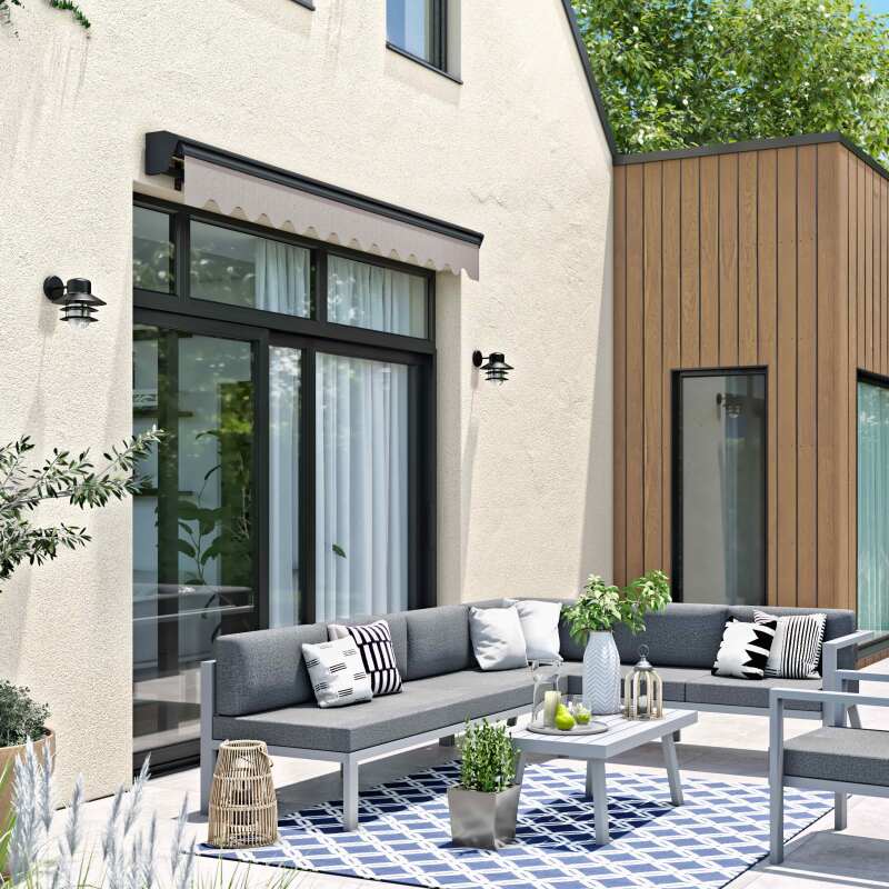 Tenda da sole a bracci 2,50 x 2 m con cassonetto semi-integrale