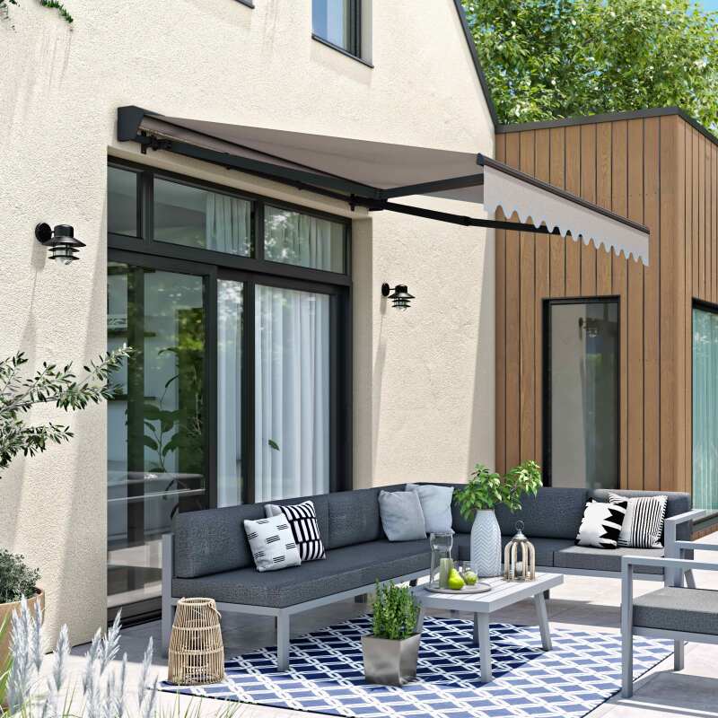 Tenda da sole a bracci 2,50 x 2 m con cassonetto semi-integrale