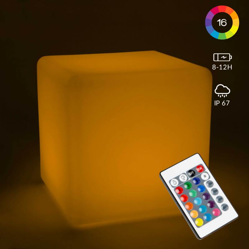 Cubo LED multicolore per esterni (30 cm)