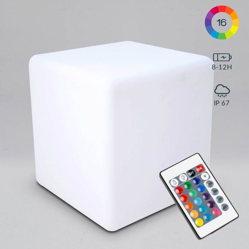 Cubo LED multicolore per esterni (30 cm)