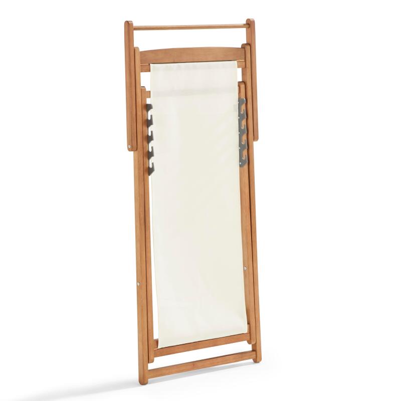 Set di 2 sedie sdraio reclinabili in eucalipto FSC®