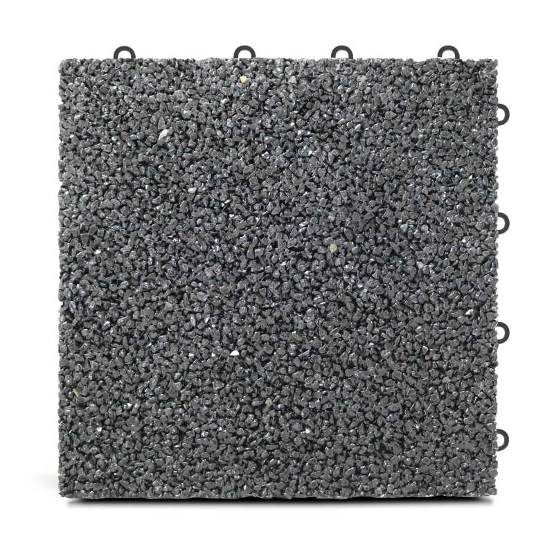 Set di pavimento ad incastro per esterno di ghiaia (30 x 30 x 2,5 cm)