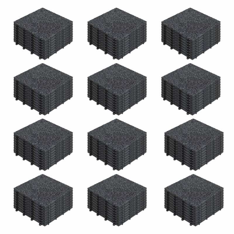 Set di pavimento ad incastro per esterno di ghiaia (30 x 30 x 2,5 cm)