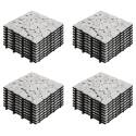 Set di pavimento ad incastro per esterno con ciottoli di marmo (30 x 30 x 2,5 cm)