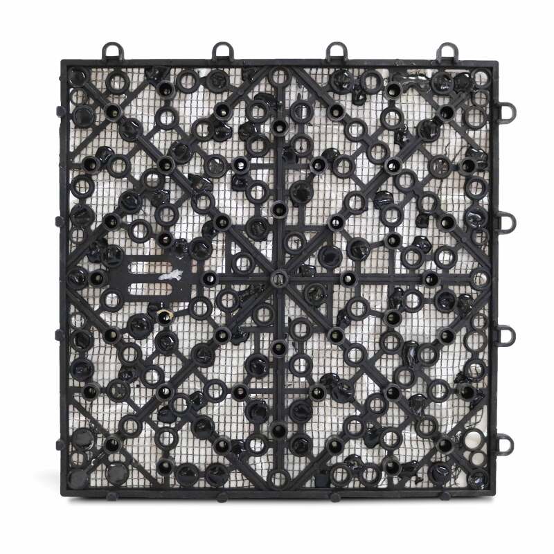 Set di pavimento ad incastro per esterno con ciottoli di marmo (30 x 30 x 2,5 cm)